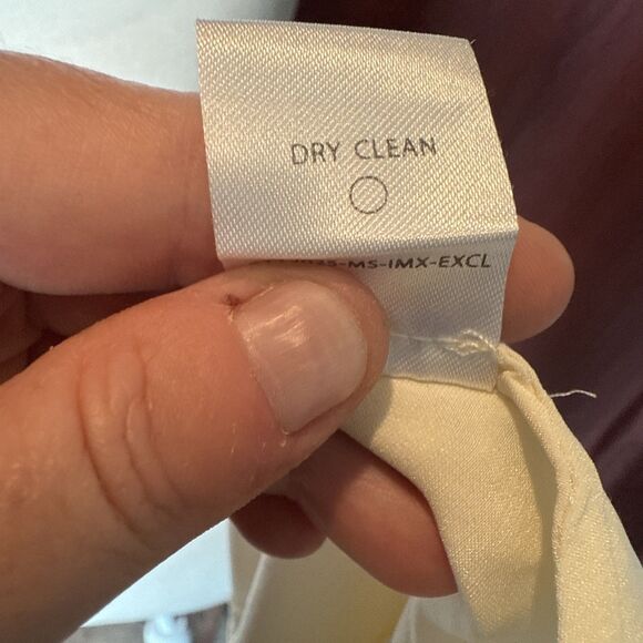 Intermix Silk Button Down Blouse Size 2 Ivory Ecru Small Flaws - Picture 12 of 12